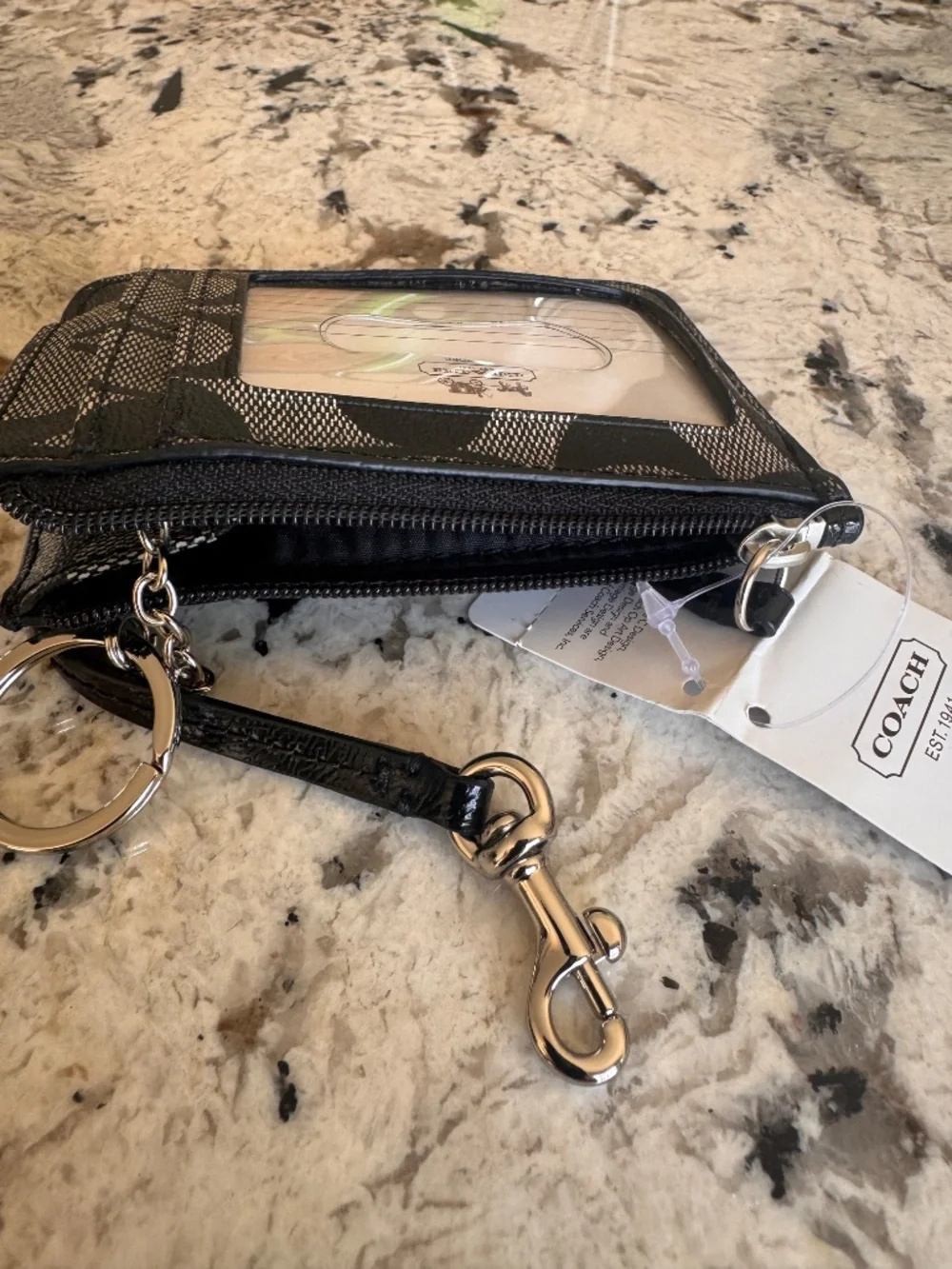 Coach ID Zip Card Holder Mini NWT